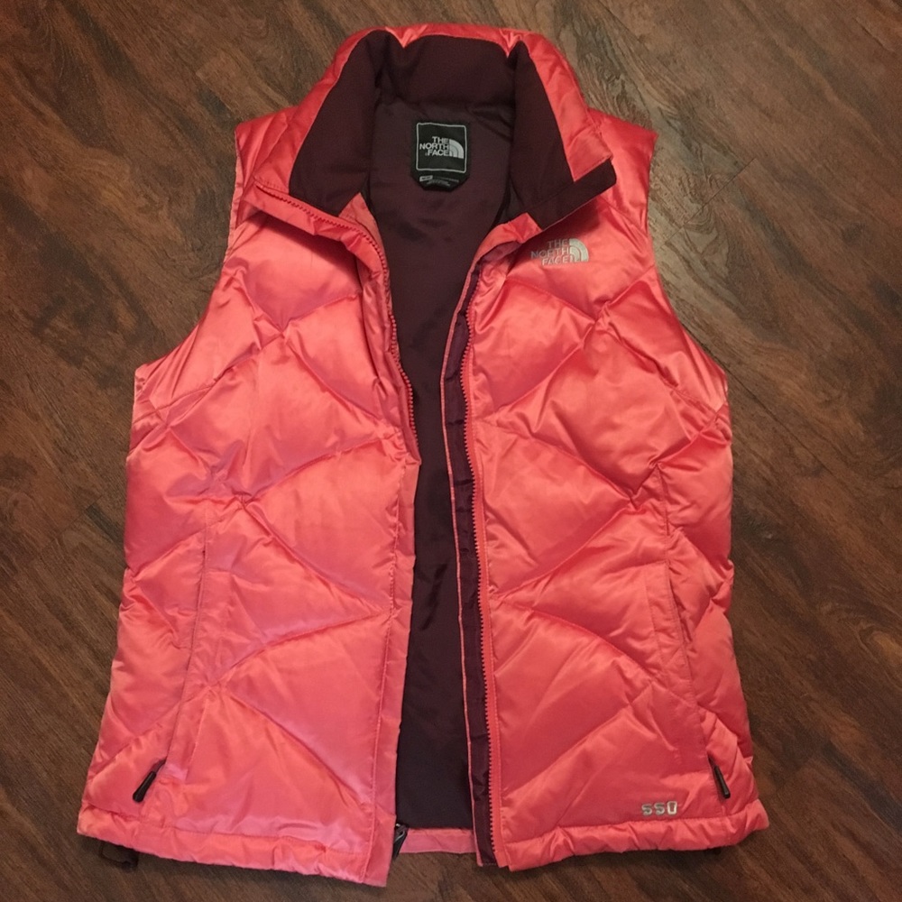 North Face women’s pink 550 goose down vest